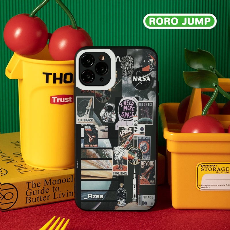 Ốp lưng iphone phi hành gia viền vuông bảo vệ camera ốp iphone6/6plus/6s/6splus/7/7plus/8/8plus/x/xr/xs/11/12/13/pro/ma