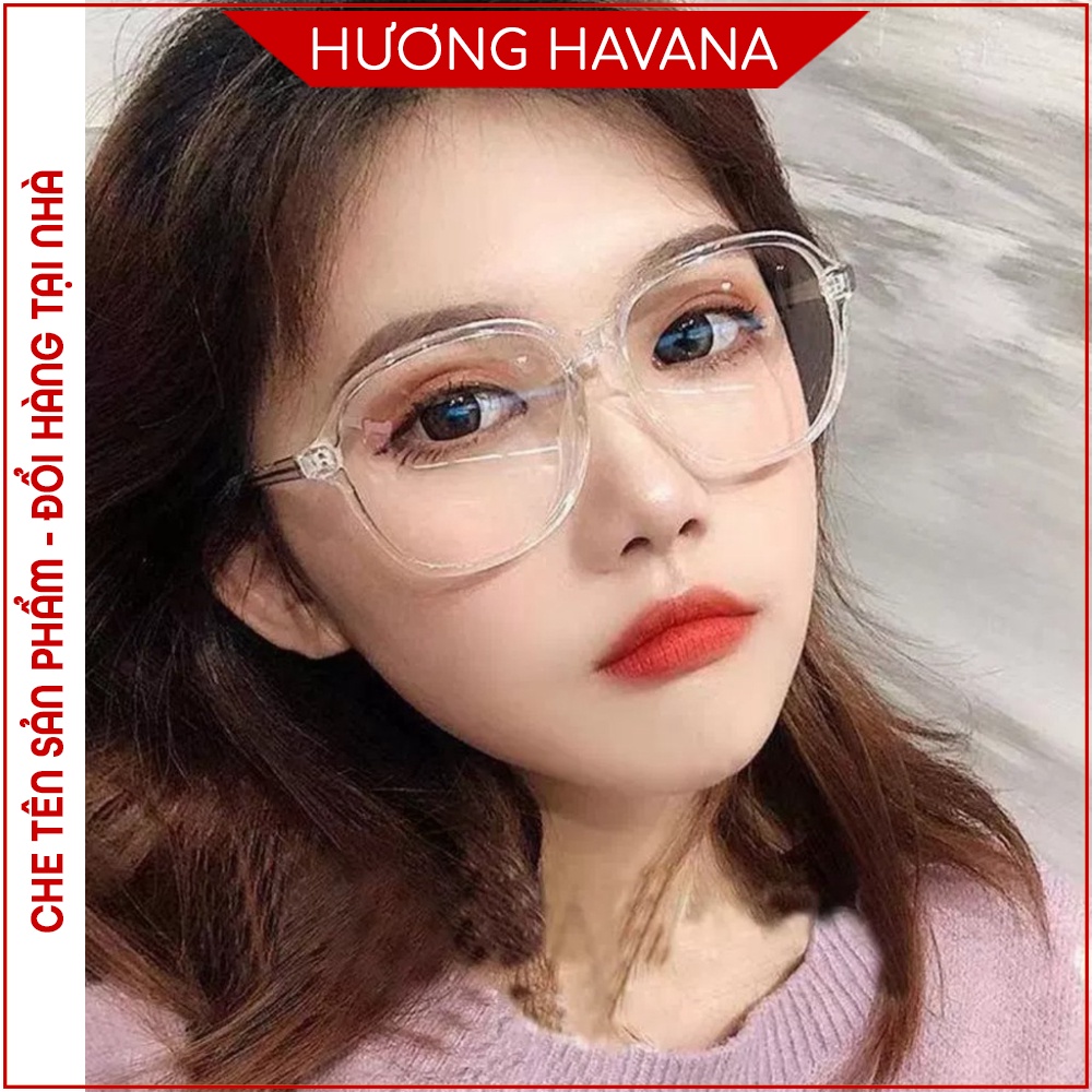 Gọng kính giả cận mắt vuông Unisex thời trang phong cách Hàn Quốc - Kính mắt Havana KM03 | BigBuy360 - bigbuy360.vn