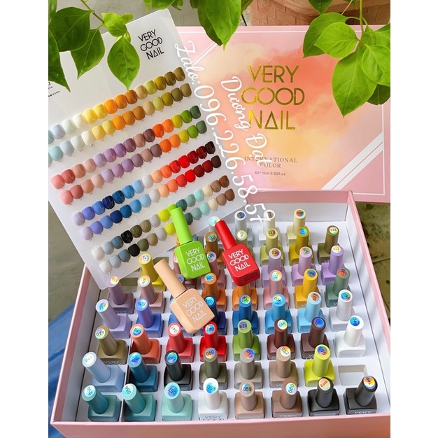 [GIÁ HỦY DIỆT]sét sơn gel very good nail 60 màu CHÍNH HÃNG ,tặng base top +bảng màu + box hàn-Nail Mi Tổng Sỉ Lẻ