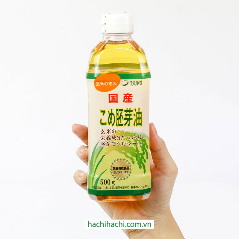 Dầu mầm gạo Nhật Bản Tsuno cao cấp KLT: 500g (Dung tích: 545ml) - Hachi Hachi Japan Shop