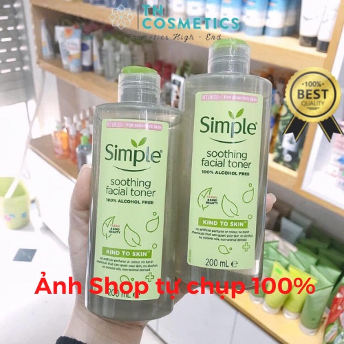 Nước Hoa Hồng Cho Da Nhạy Cảm Simple Kind To Skin Soothing Facial Toner 200ml TN2041