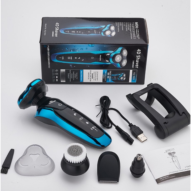 Máy Cạo Râu Đa Năng 4D Chạy Pin Sạc SHAVER RQ9001 Máy cạo râu 4 in 1 thông minh chống nước cao cấp