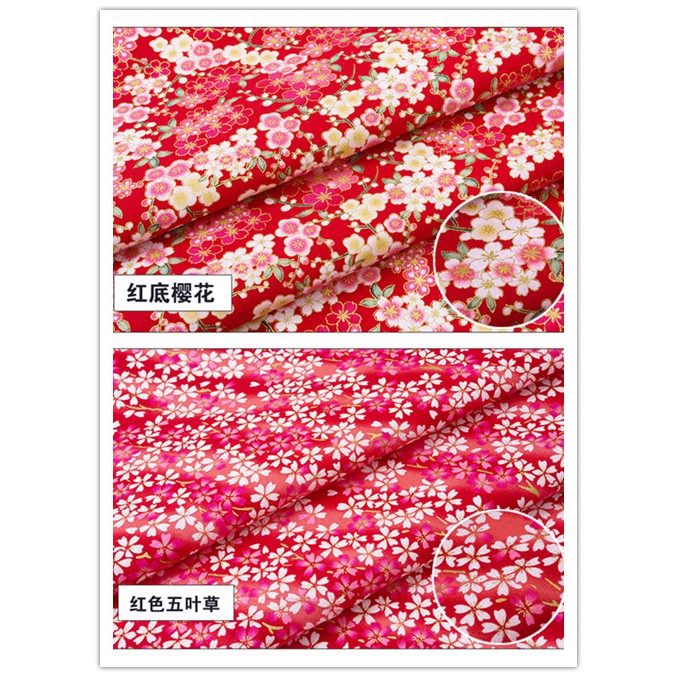 Cuộn Vải satin 100% cotton 50 * 150cm Phong Cách Nhật Bản