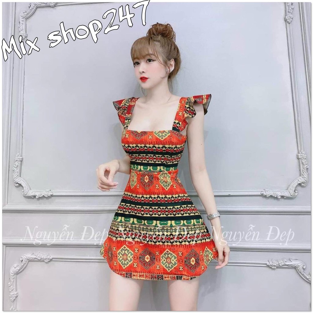 ĐẦM CỔ VUÔNG NỮ DỰ TIỆC CÁNH TIÊN CÓ MÚT NGỰC 2 MÀU ĐI CHƠI SỰ KIỆN CÔNG SỞ ĐÁM TIỆC | BigBuy360 - bigbuy360.vn