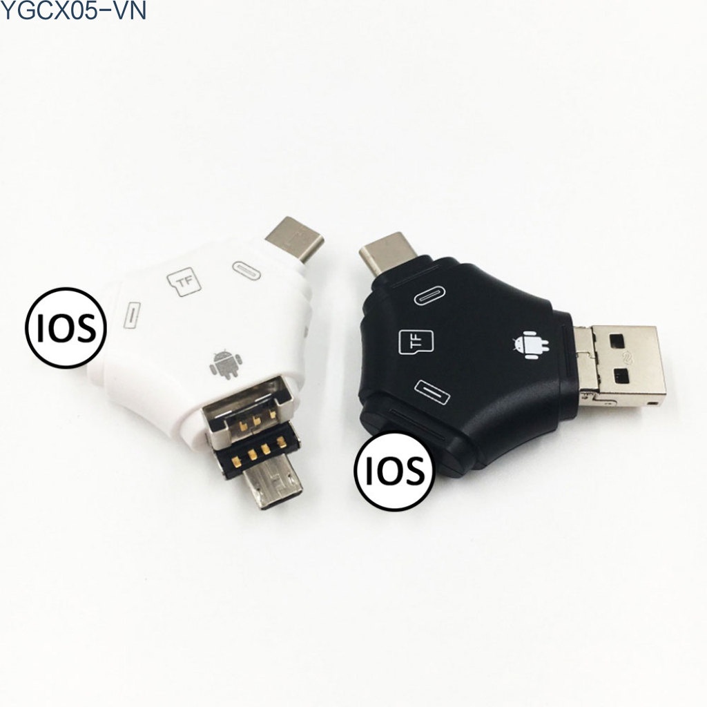 Đầu Đọc Thẻ Nhớ Đa Năng 4 Trong 1 Usb 2.0 Micro Usb Cho Iphone Android | BigBuy360 - bigbuy360.vn