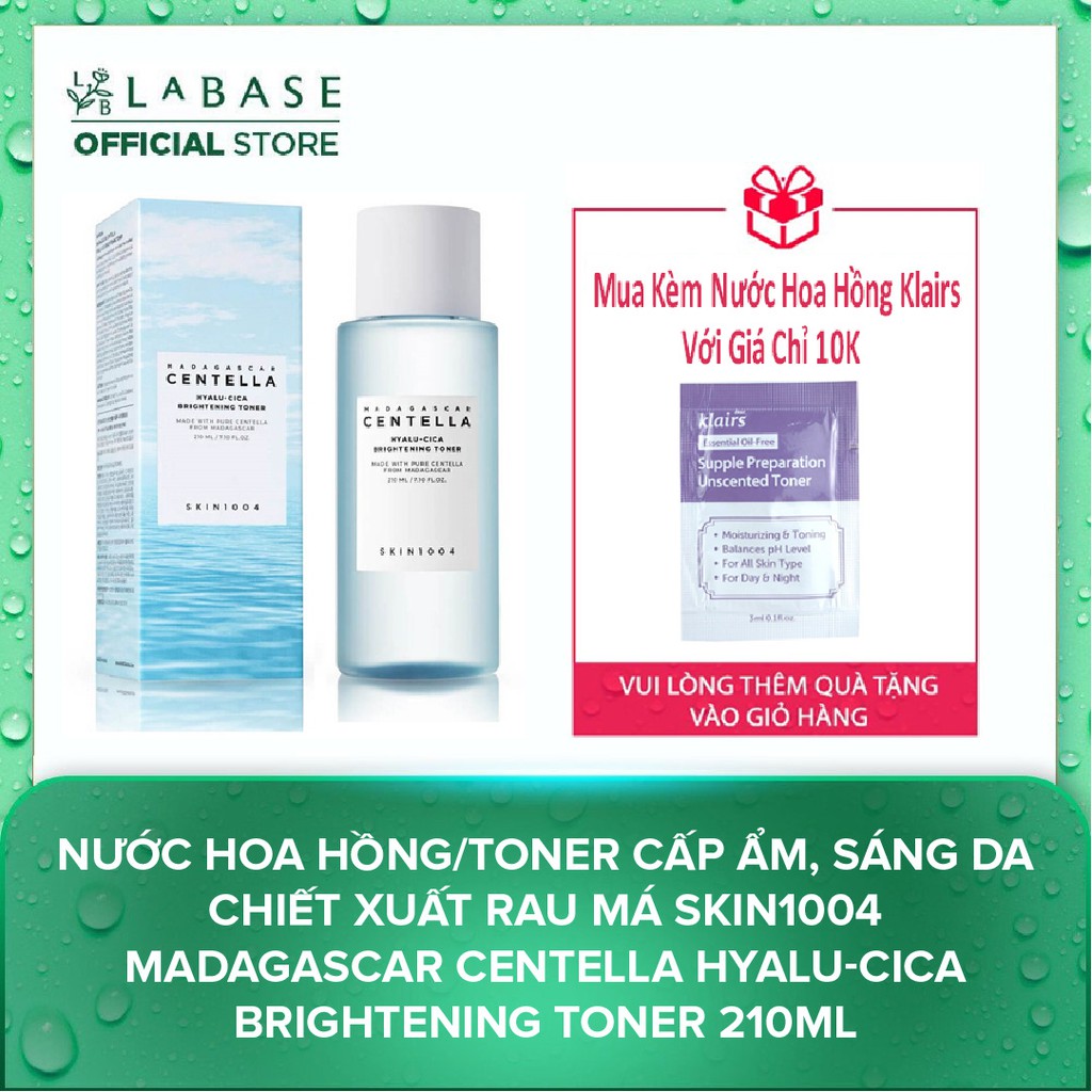 bons Toner Cấp Ẩm, Sáng Da, Chiết Xuất Rau Má Skin1004 Madagascar Centella Hyalu-cica Brightening Toner 210ml