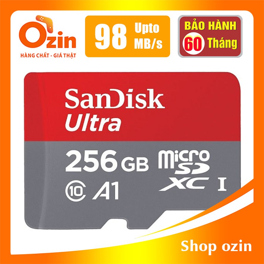 [RẺ VÔ ĐỊCH] Thẻ nhớ micro SD sandisk Ultra A1 512GB 256GB 100Mb/s