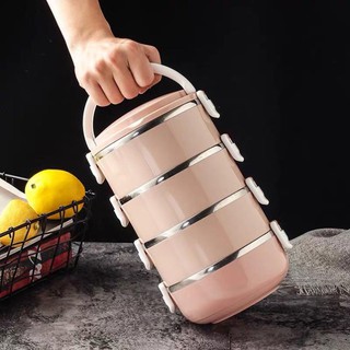 SỈ Cặp Lồng Cơm Giữ Nhiệt Lúa Mạch 2 3 4 ngăn Dung Tích 2.8L - Đươc chọn màu