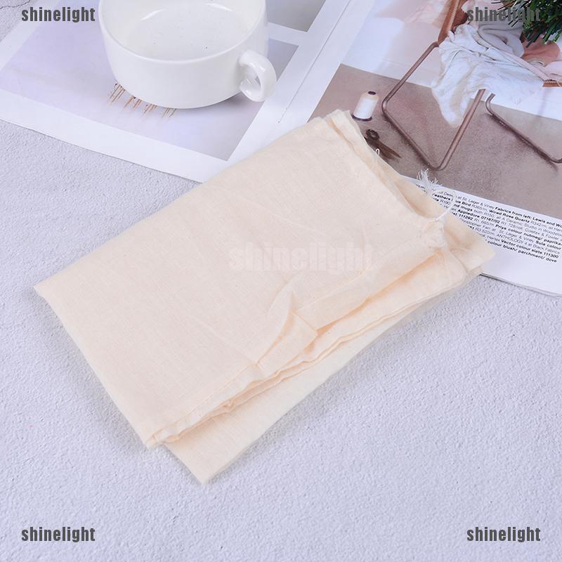 [Shine] Reusable Nut Almond Milk Strainer Bag Tea Coffee juices Filter Cheese Mesh Cloth [LT]