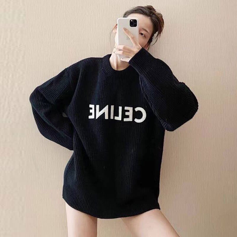 HÀNG CÓ SẴN_1311. ÁO LEN SWEATER CHỮ NGỰC THỜI TRANG THU ĐÔNG PHONG CÁCH CHÂU ÂU