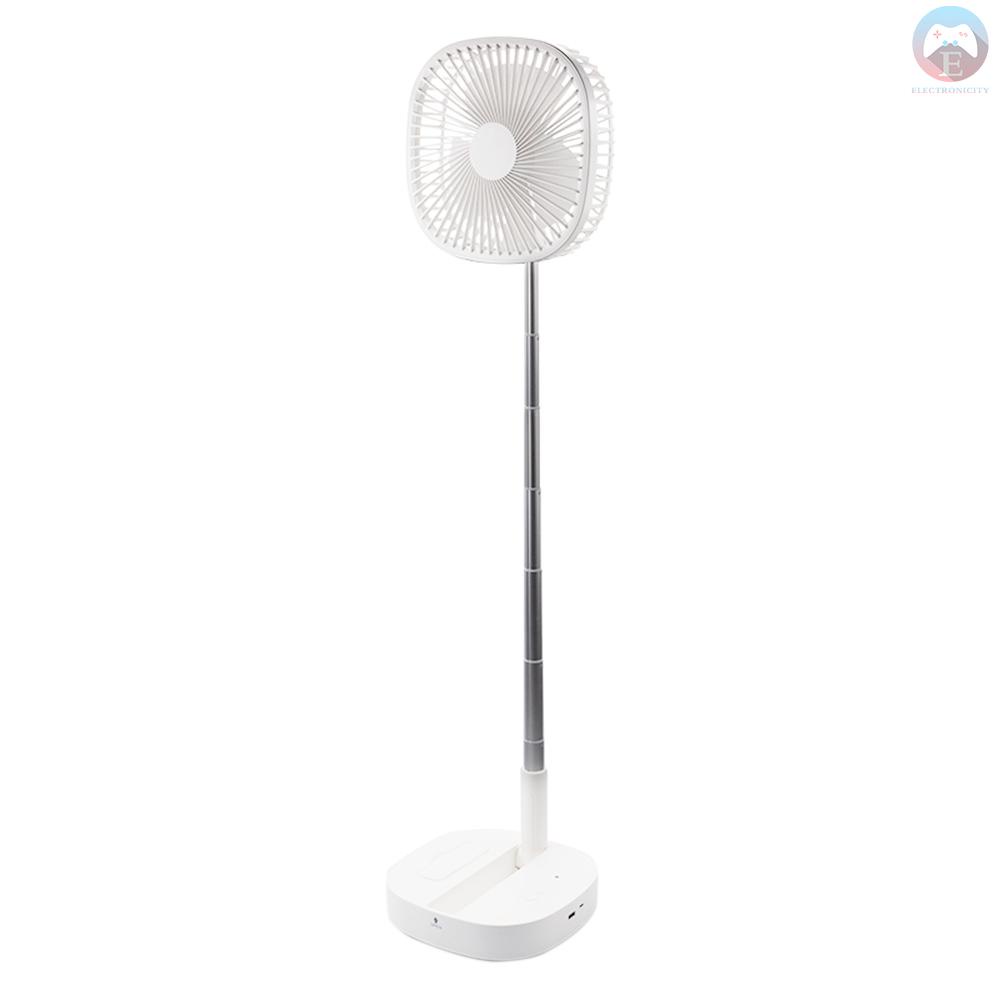 Ĕ  Folding Remote Control Four-speed Timing Telescopic Landing Two-in-One USB Portable Fan Charge Pal Rechargeable