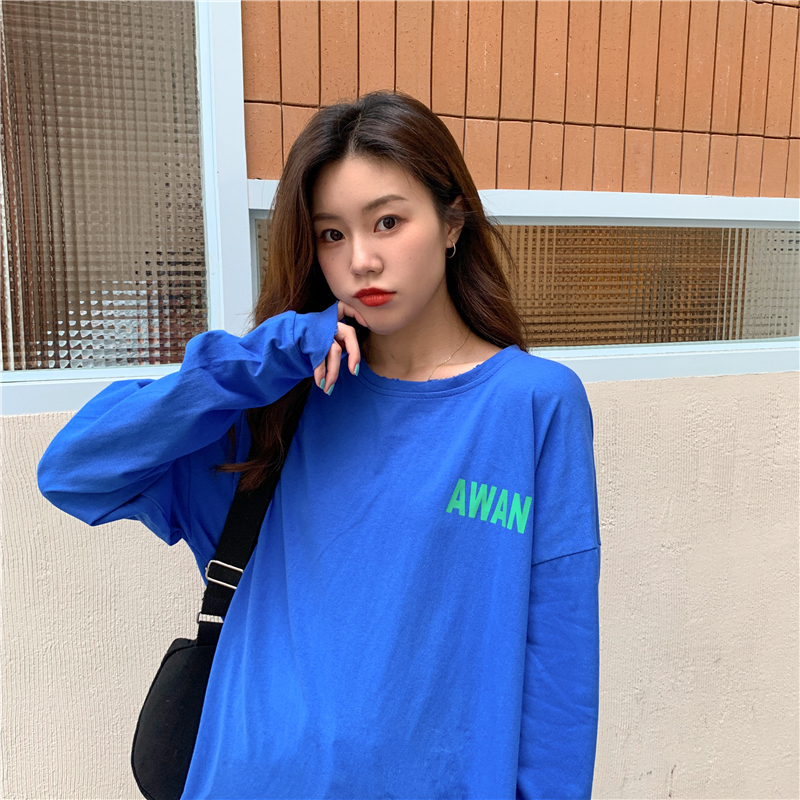 SUXI Áo Thun Nữ Cổ Tròn In Chữ Nhiều Màu