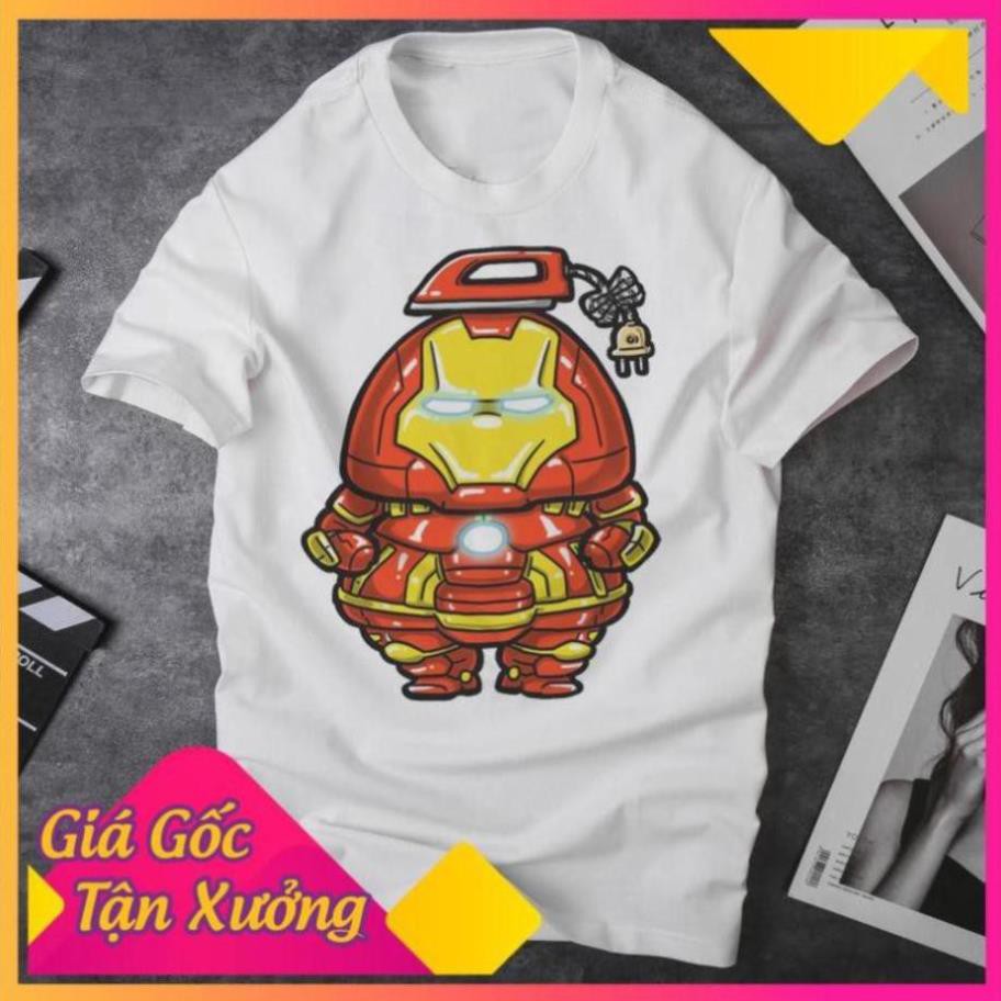 SALE- [ÁO THUN IN] Áo thun iron man chibi, iron man bụng phệ, iron mập