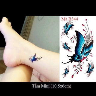 Xăm dán tattoo bướm B344