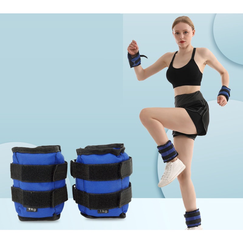 2 Chiếc 1Kg  Băng Tạ Cổ Chân Cổ Tay Bao Cát  Luyện Sức Mạnh/ Thiết Bị Tập Gym Tập Thể Dục Yoga Chạy