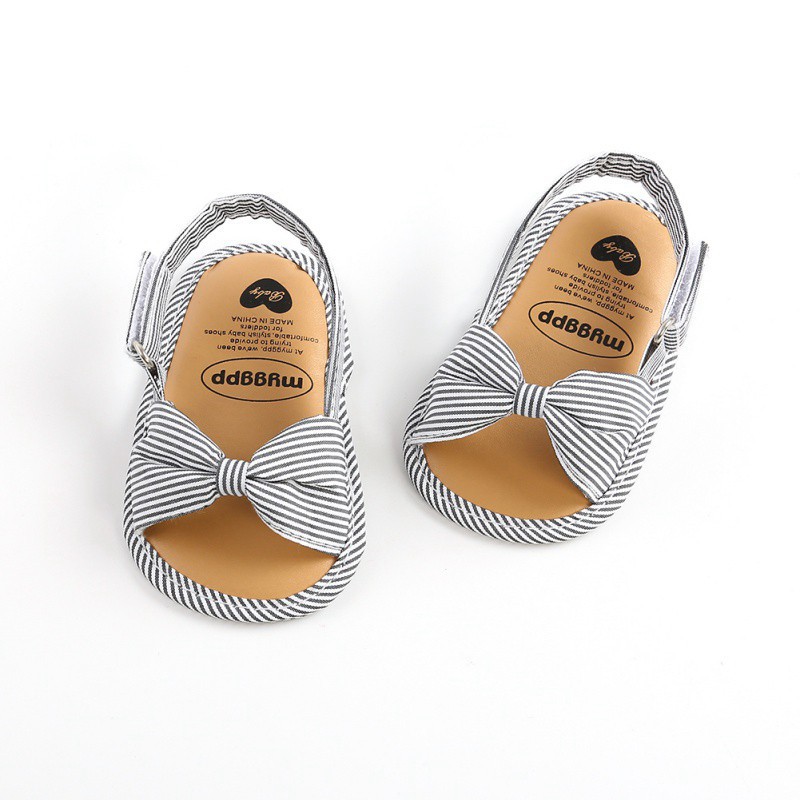 Giày Sandal Kẻ Sọc Mềm Mại Cho Bé Gái