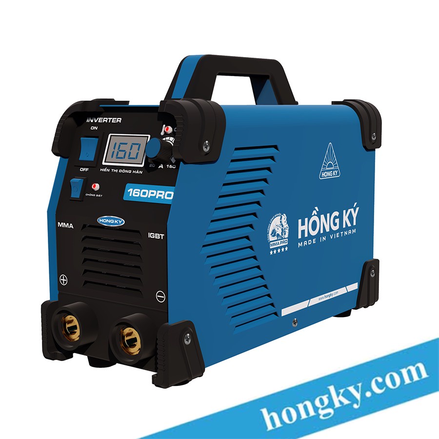 Máy hàn que  điện tử inverter 5KVA Hồng Ký MMA 160PRO  - Hàng chính hãng