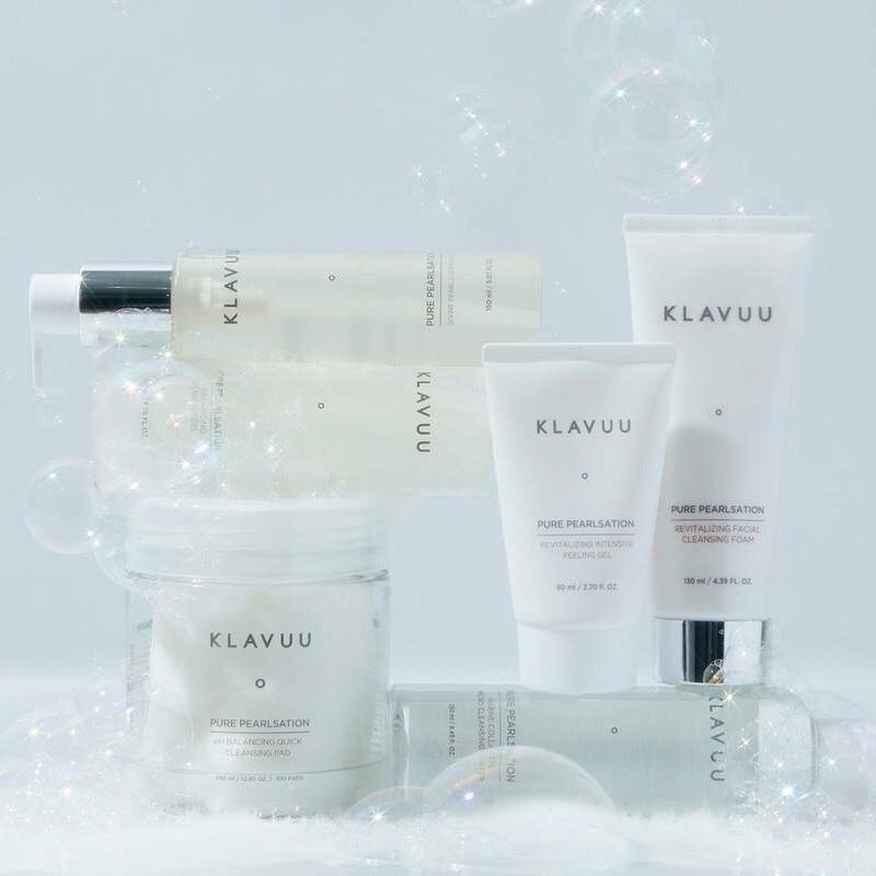 Sữa rửa mặt cho da mụn, trắng da,sửa rửa mặt chính hãng KLAVUU Pure Pearlsation Revitalizing Facial Cleansing Foam 130ml
