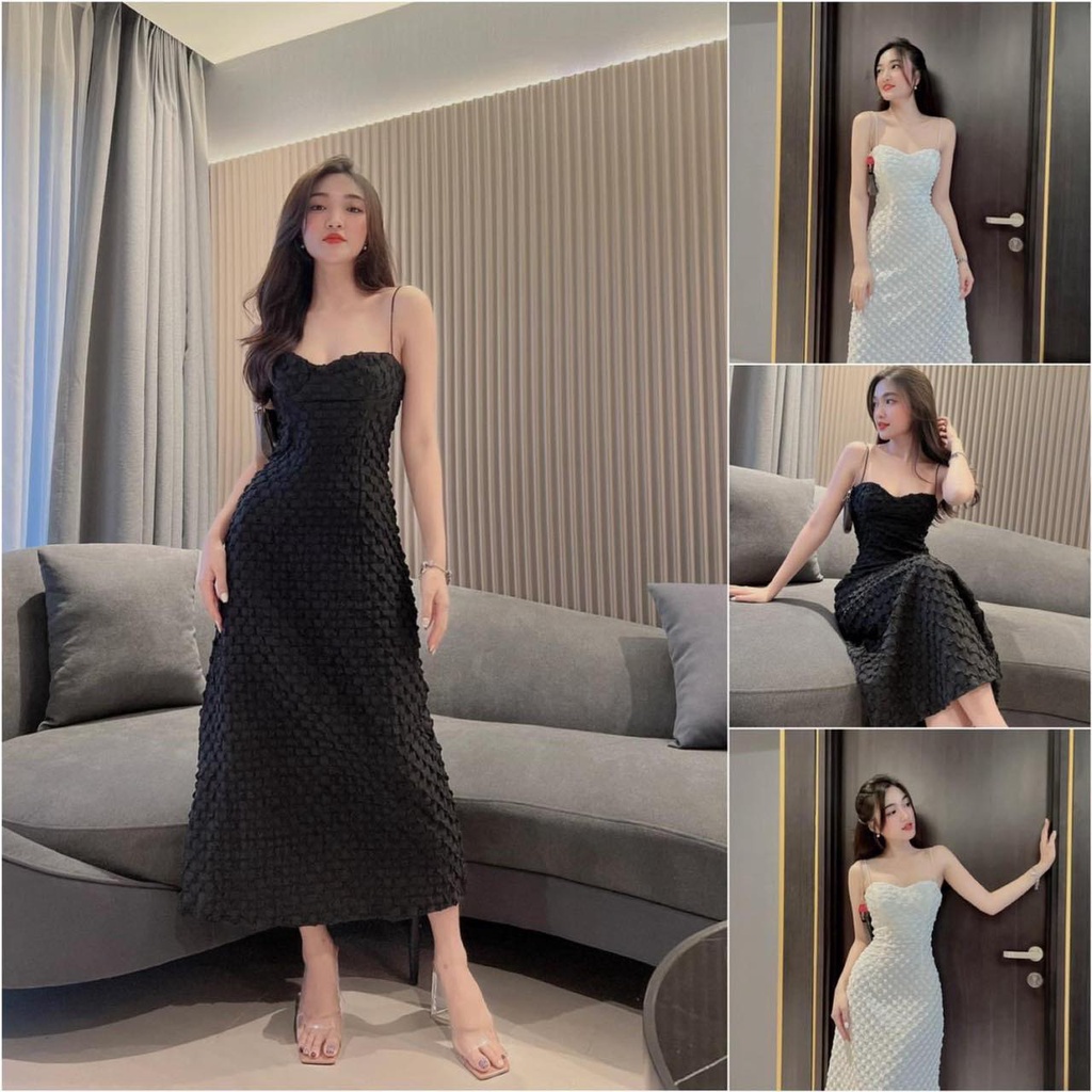 Đầm xoè 2 dây 3M thiết kế