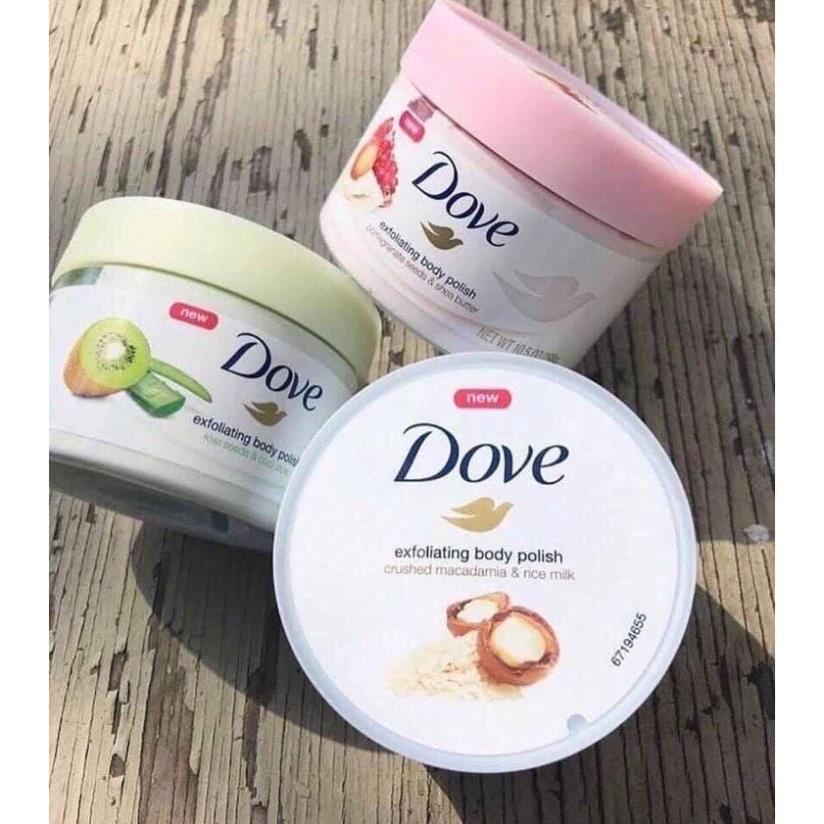 Tẩy da chết Dove Exfoliating Body Polish - Dưỡng da mịn màng tươi sáng 225ml - MIE SHOP