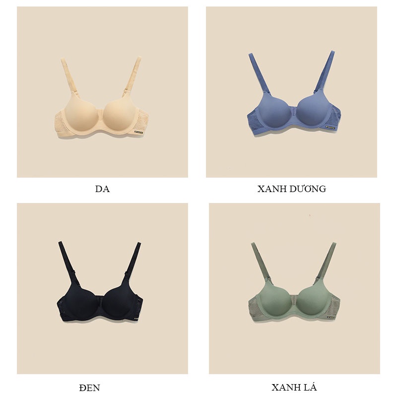 Áo lót nữ đệm vừa không gọng nâng ngực quai lưới thoáng khí LAVENUSA AL73