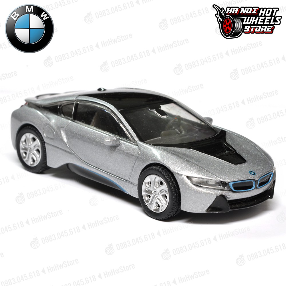 Xe mô hình tỉ lệ 1:64 Bánh cao su BMW I8
