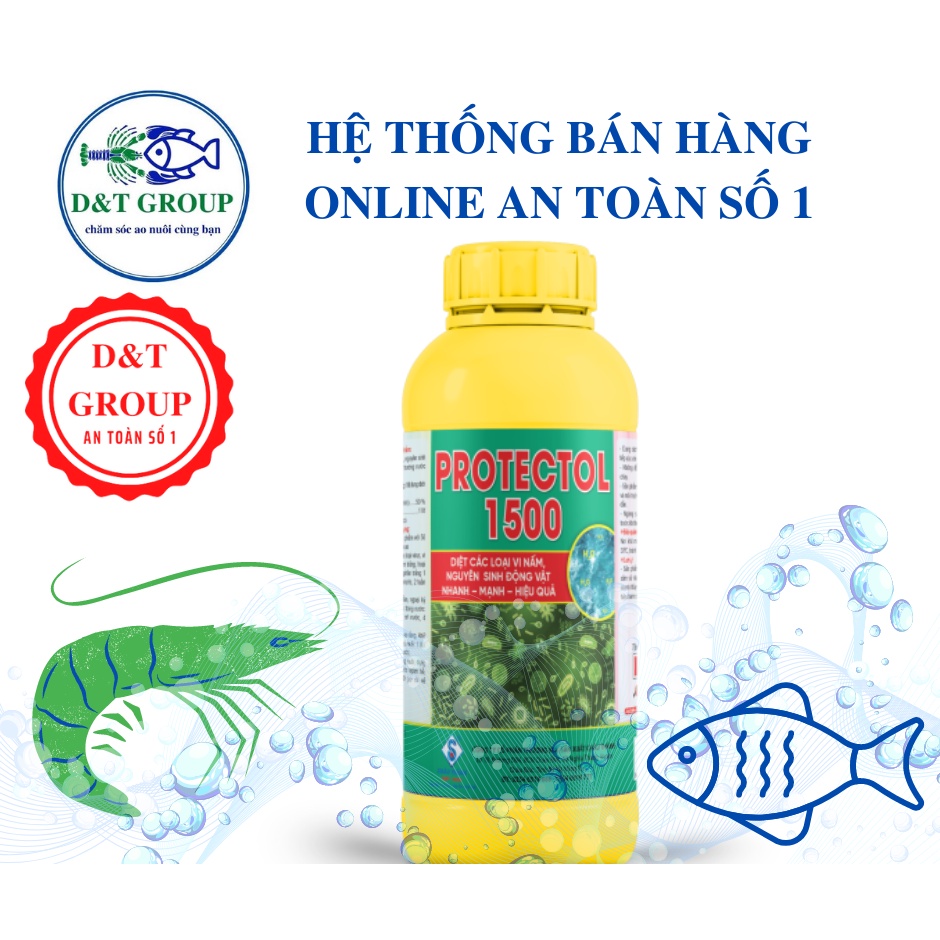 Thuốc thuỷ sản cho cá diệt khuẩn nấm PROTECTOL 1500 1 LÍT