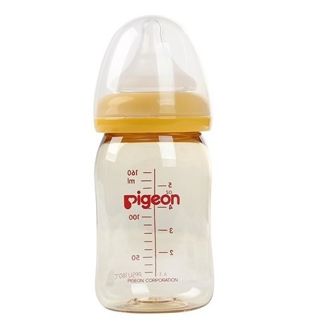 Bình sữa Pigeon cổ rộng nhựa PPSU Plus 160ml