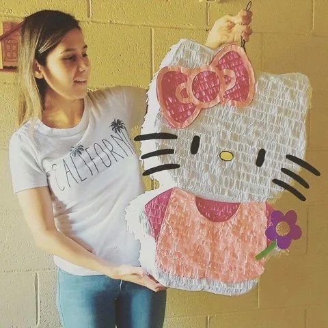 Pinata Hello Kitty cho bé màu hồng upkp06