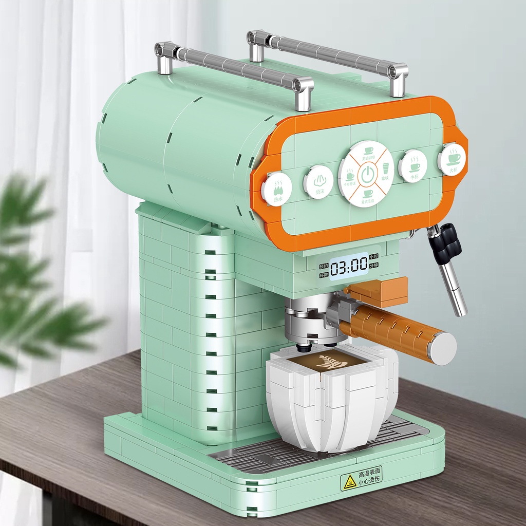 Bộ Đồ Chơi Lắp Ráp Mô Hình Máy Pha Cà Phê Cho Bé