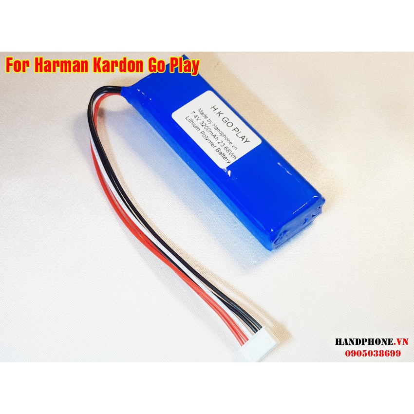 Pin DIY 7.4V 3200mAh cho loa Bluetooth Harman Kardon Go Play - Pin dung lượng cao không cần độ lại khoang chứa