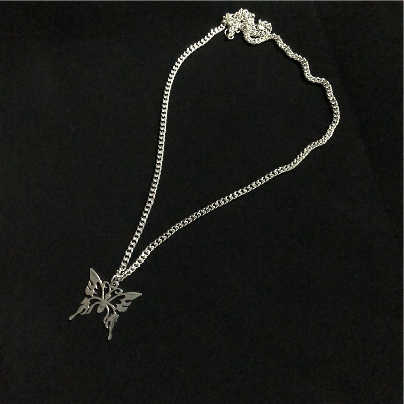 Vòng Cổ Gắn Mặt Hình Bướm Cá Tính Phong Cách Hip-Hop