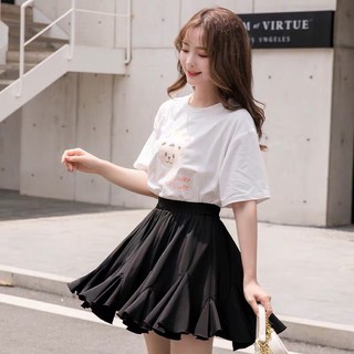 Chân váy ly bèo chữ A theo phong cách Uzang Hàn Quốc Mi Clothingio