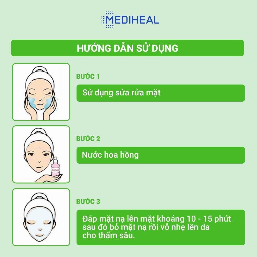 [Nhập mã COSMH22 giảm 8%] Mặt Nạ Làm Dịu, Phục Hồi Da Mụn Mediheal Double Calming Water Mask 20ml [K109]