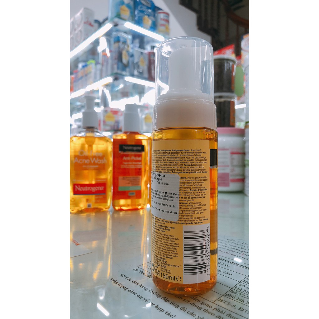 Sữa Rửa Mặt Tạo Bọt Tinh Chất Nghệ Neutrogena Calme Curcuma