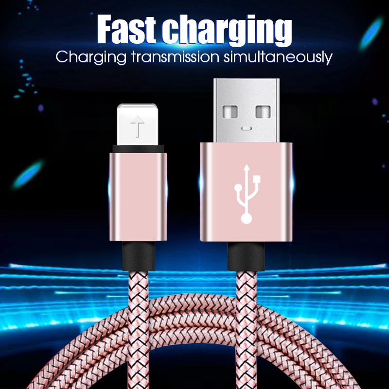 Cáp sạc USB-C loại Micro USB Lightning Nylon cho Android iPhone