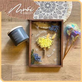 ᴍᴜốɪ ᴄᴏɴᴄᴇᴘᴛ | Tranh hoa khô - Mẫu chữ nhật Bó hoa mix hoa góc