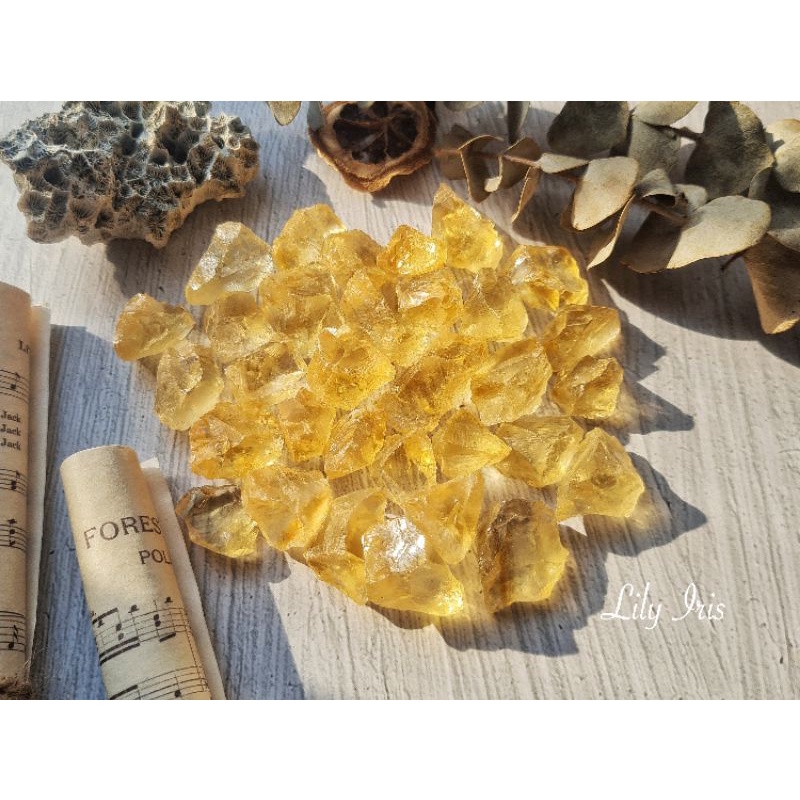 Citrine vàng cam thô tự nhiên chất lượng cao dùng làm handmade, thanh tẩy, sưu tầm..