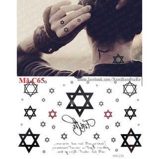 Hình xăm dán ngôi sao C65