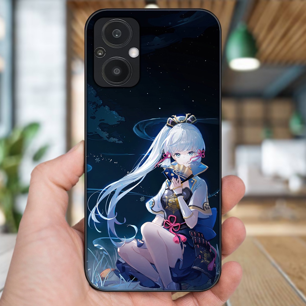 Ốp lưng Oppo Reno 7Z 5G viền đen in hình Ayaka Genshin Impact