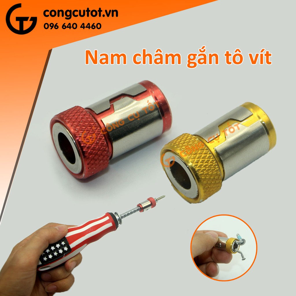 Nam châm gắn tô vít - Cục hít vít tăng từ tính cho đầu tô vít, lục giác