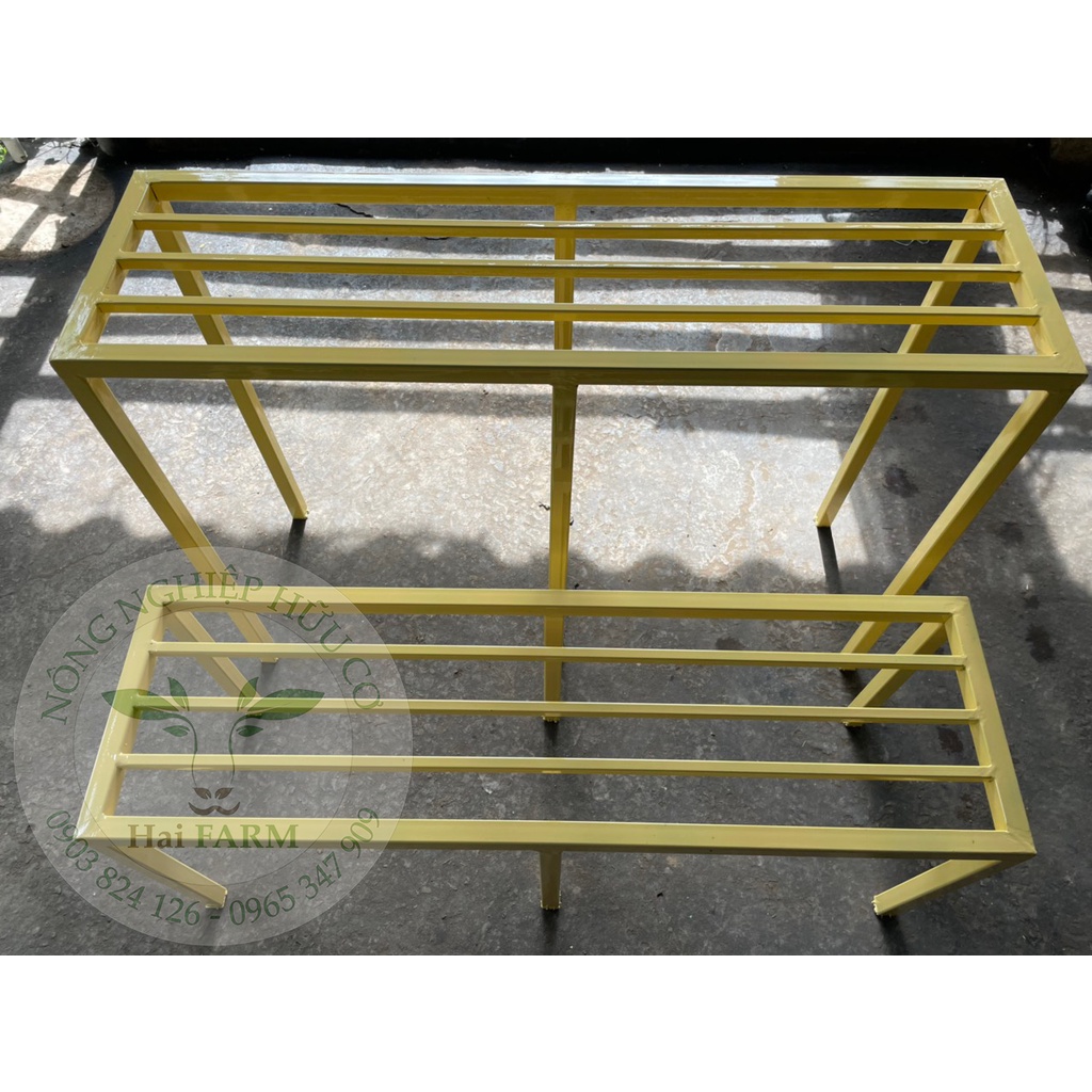 Kệ sắt kê chậu cao 70cm, dài 100cm, rộng 30cm