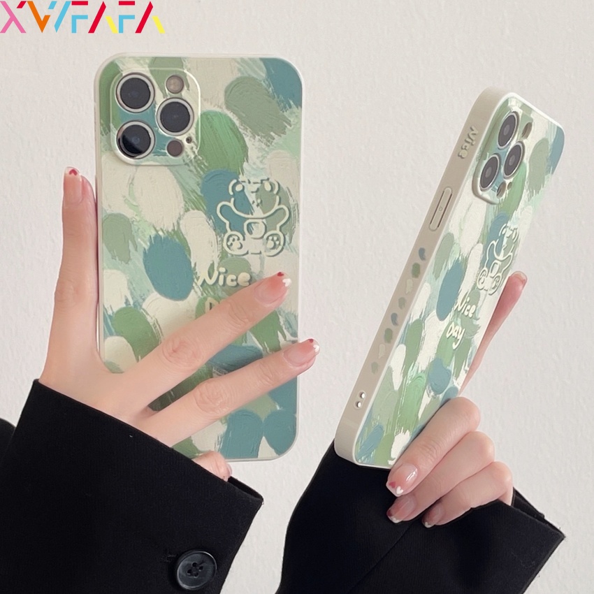 Ốp Điện Thoại Silicone Mềm In Hình Gấu Màu Nước Cho Vivo iQOO 7 Neo 3 5 Z1 Pro Z5 Z3 Z1X Z5X Z3 Z3i