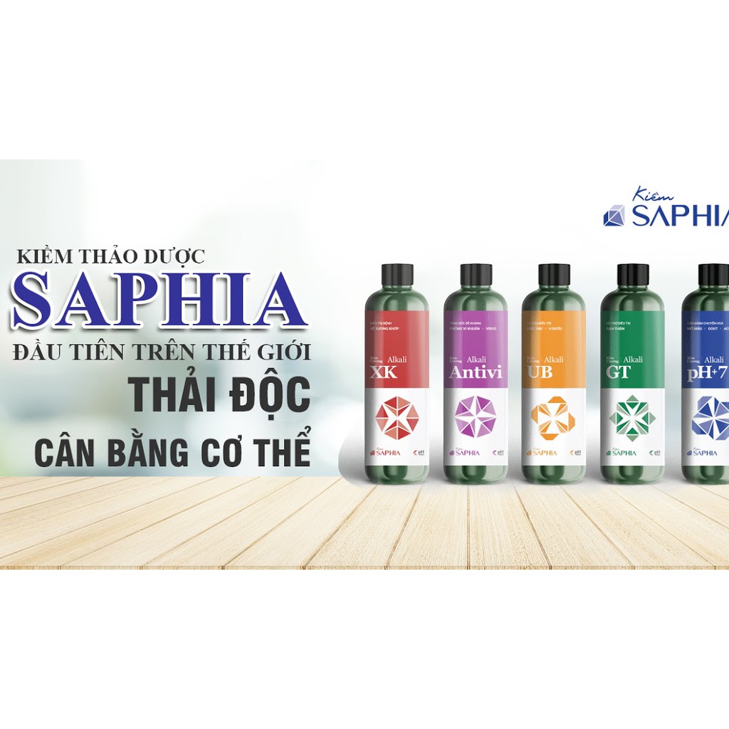 Kiềm thảo dược CHỐNG LÃO HÓA hoàn toàn từ thảo dược X300 Kiềm Saphia, chai 500ml