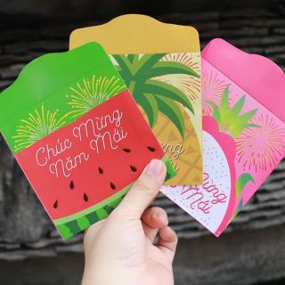 GIÁ RẺ Set 6 bao lì xì Trái cây Hoa quả Tết