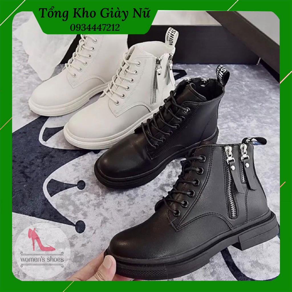 Giầy bốt 2 khoá mới về