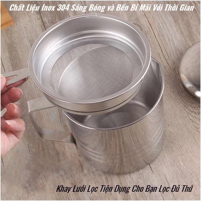 Ca lọc dầu ăn chất liệu inox304 siêu bền