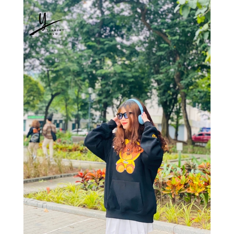 Áo Hoodie DREW gấu bông Bản Cao Cấp Chuẩn Form Âu Áo khoác có mũ chất liệu nỉ bông. | BigBuy360 - bigbuy360.vn