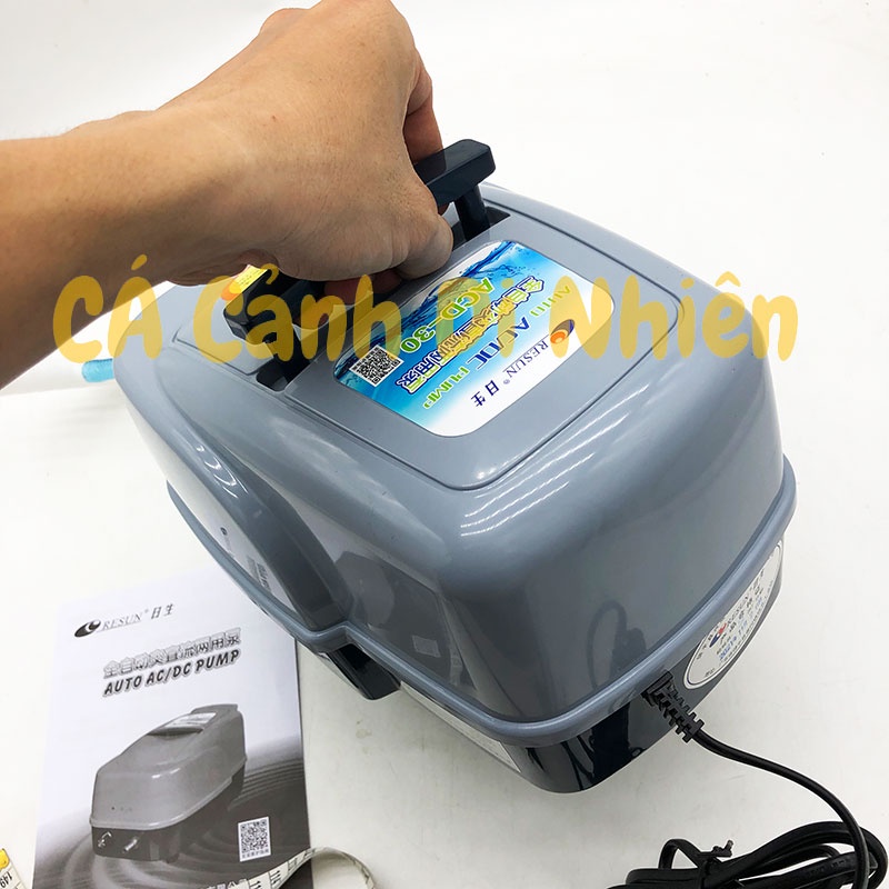 Máy Sủi Khí Oxy 8 Vòi Tích Điện Resun ACD-30 20W cho hồ cá Koi ACD 30
