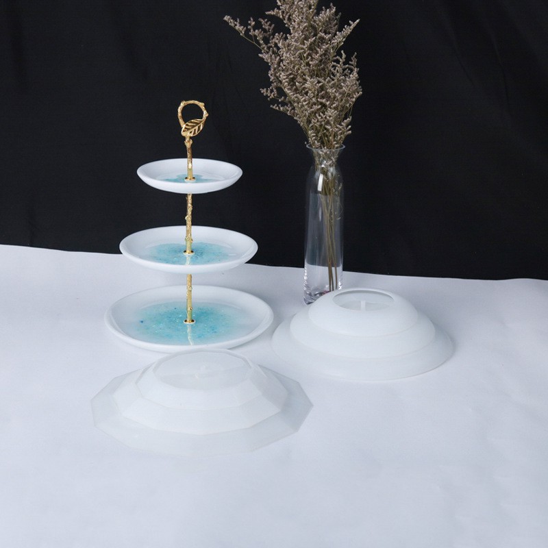 Khuôn Silicon Khay Hoa Quả Hình Tròn Handmade